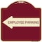 Signmission Employee Parking With Left Arrow Heavy-Gauge Aluminum Architectural Sign, 18" x 18", BU-1818-24399 A-DES-BU-1818-24399 - alternate 1